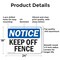 Signmission Keep Off Fence, 24 in W x Rectangle, Aluminum OS-2PACK-NS-A-1824-L-13820 - alternate 7